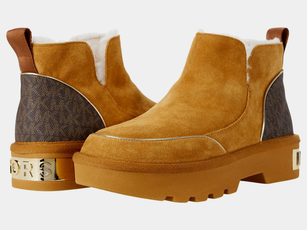 NEW MICHAEL KORS Tobbaco SUEDE LEATHER COMFORT BOOTS SIZE 8 M